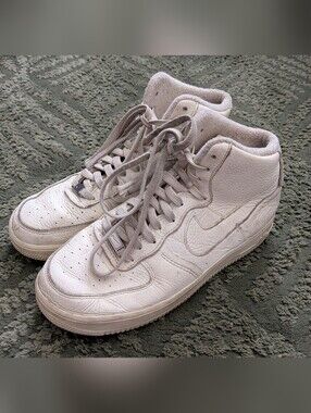 Women's Nike Air Force One 1 High Top Sculpt Sail White Sneaker Shoes Size 9.5